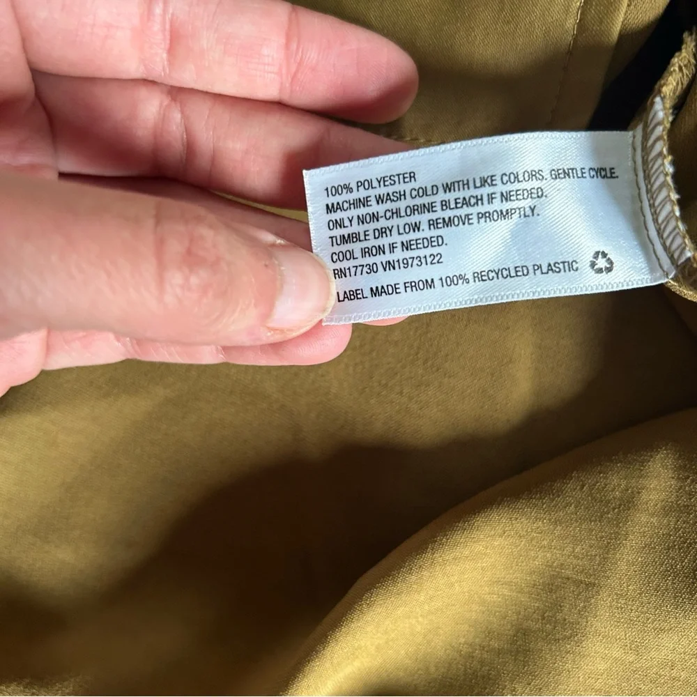 [a new day] Mustard Yellow Silky Top - Picture 7 of 11